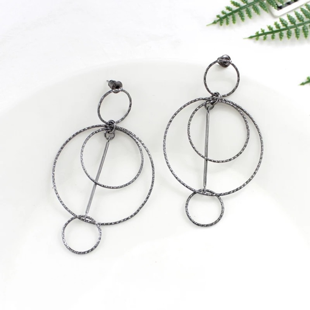 Geometric Circles Stud Drop Dangle Earrings